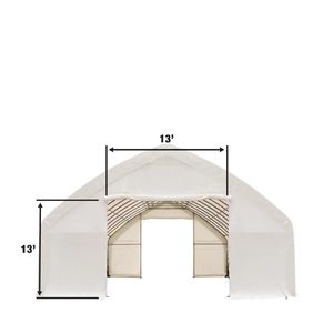 30 'X 50' TMG-ST3050V muro dritto di picco soffitto riparo di stoccaggio con copertura in PVC 17 oz resistente e porte di azionamento - Product Image 6