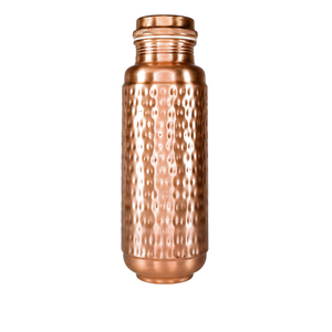 Bouteille d'eau artisanale en cuivre pur, gourde en cuivre martelé anti-fuite, vente en gros, OEM, articles de boisson métalliques écologiques pour la gym et le yoga - Product Image 1
