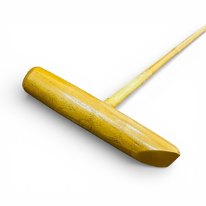 Vintage Style Polo <b>Mallet</b> 1900s Restored Design Waxed Leather Handle Pale Finish Head and Shaft 48 Inch Durable Cane Stick - Product Image 5