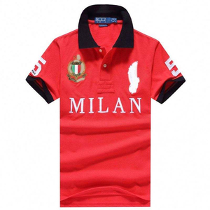 Polo en piqué tricoté à manches courtes pour homme, 100% coton, broderie personnalisée, chemise de rugby de luxe - Product Image 1
