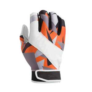 Full Finger Baseball Gloves Pitcher Right-Handed <b>White</b> Navy Stars Digital Print Non-Slip Hook Loop Closure for Adults All - Product Image 6