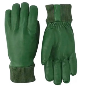 Guantes de Conducción Unisex de Cuero Impermeables con Protección UV, Aislamiento Térmico para Invierno, Color Morado, con Puño de Punto - Product Image 3
