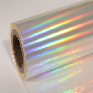 Película Holográfica Transparente Arcoíris Sin Costuras Directo de Fábrica, Rollo de PVC Iridiscente Láser de Alto Brillo para Decoración de Etiquetas de Embalaje de Regalos - Product Image 2