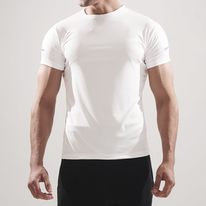 T-shirts pour hommes 100% polyester 180g à séchage rapide, col rond, vêtements de sport décontractés, gym, fitness, course à pied - Product Image 3