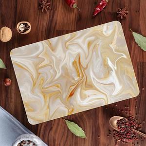 Planche à découper en marbre lourd pour la préparation quotidienne des aliments, avec base antidérapante et surface de coupe lisse - Product Image 5