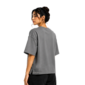 Camiseta de Algodón Premium para Mujer, Corte Holgado Personalizado, Manga Corta, Etiqueta Privada, OEM, ODM, Proveedor de Ropa Urbana - Product Image 5