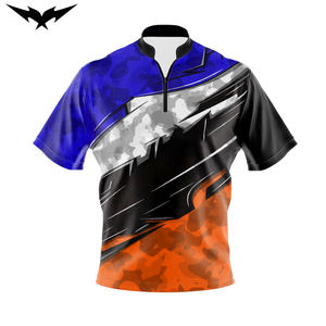 Camisetas de Boliche de Manga Corta con Logotipo Personalizado, Diseño Nuevo, Alta Calidad, Impresas, Transpirables, 100% Poliéster, Unisex, Elegantes - Product Image 3