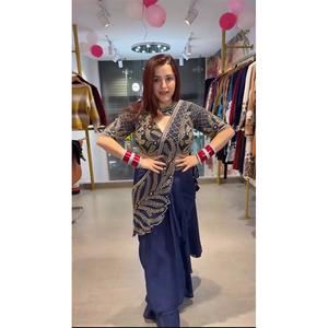 ขายส่งเสื้อผ้าอินเดียคุณภาพดีที่สุดสำหรับงานแต่งงาน ผ้าไหมรังโกลีปักลายลูกปัด งานปักมืออย่างประณีต ในราคาประหยัด - Product Image 1