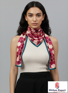 Foulards carrés en soie légers de qualité supérieure Impression numérique personnalisée Accessoires en tissu élégants Parfait pour l'approvisionnement en vrac - Product Image 5