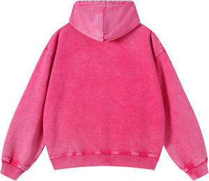 Sweat à capuche en molleton de coton pour homme, effet délavé, faible MOQ, motif Aigle Volant, style vintage, streetwear personnalisé 100% - Product Image 5