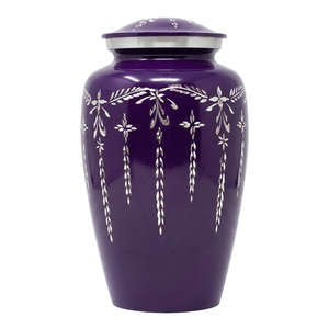 Urna funeraria de aluminio hecha a mano para cenizas de adultos, grabada a mano, con acabado en color verde, urnas conmemorativas para cremación. - Product Image 5