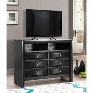 Glory mobili G1500-TV2 Media petto nero TV Stand - Product Image 1