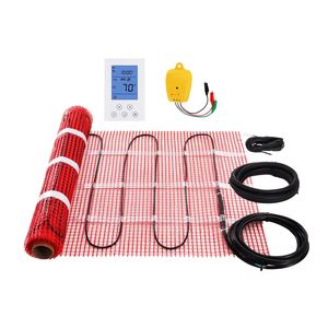 10 piedi quadrati Sistema di Riscaldamento Elettrico a Pavimento Radiante 14 113 F con Termostato Digitale 110-120V e Tecnologia di Rilevamento del Calore - Product Image 1