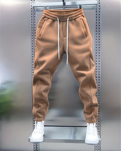 Men's Solid Color Cotton Corduroy Heavyweight Quick Dry Breathable Joggers Plus Size Loose Fit Drawstring Waist Casual - Product Image 1