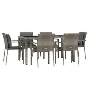 Conjunto de Comedor Modular de Jardín de 7 Piezas en Ratán Sintético Gris, Diseño Modular Conveniente - Product Image 3