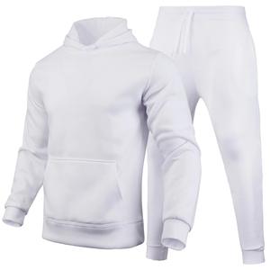 Conjunto Deportivo de 2 Piezas para Hombre y Mujer, Sudadera con Capucha y Pantalones Largos, Color Sólido, Grueso, Informal, de Forro Polar, para Otoño - Product Image 3