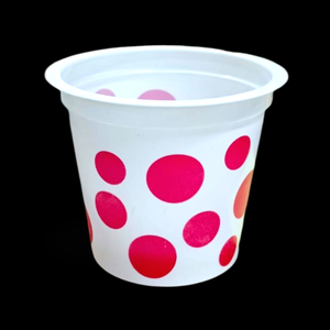 Heat Resistant Polka Dot Custom Printing 150 ml <b>Plastic</b> PP Polypropylene <b>Cup</b> made in Indonesia - Product Image 4
