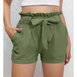 Shorts Casuales de Algodón para Mujer, Talla Grande, Shorts de Playa Casuales, Ecológicos, Antiarrugas, Transpirables, para Usar en Verano y Primavera - Product Image 1