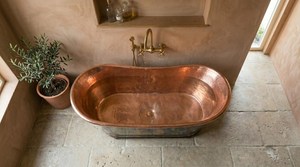 Baignoire décorative en cuivre martelé pour salles de bain résidentielles, hôtels, villas et centres de bien-être et de spa à prix de gros - Product Image 2