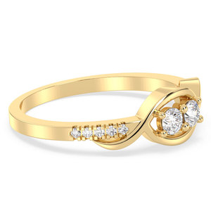 แหวน REYES เงินแท้ 925 ประดับเพชรโมอิสซาไนต์ รับรองโดย GRA ชุบทองคำขาว ดีไซน์อินฟินิตี้ สำหรับเธอ - Product Image 3