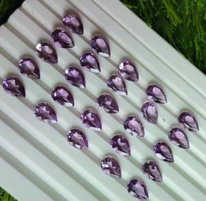 Piedras Preciosas Sueltas de Amatista Natural, Corte Pera, Certificadas por Terceros, Tamaño Personalizable, Color Púrpura, para Joyería - Product Image 5