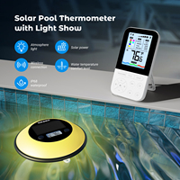 Pour IBS-P05R – Ensemble thermomètre de piscine solaire en plastique avec lumière ambiante, Wi-Fi, étanche IP68, garantie 12 mois, OEM/ODM