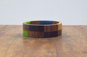 Glossy Resin Marble Wood Bangle Chunky <b>Stack</b> Daily Wear Party Festive Retro Vintage Lucite Cuff Acetate Statement <b>Bracelet</b> - Product Image 5