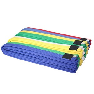 High Quality 100% Cotton & Spandex/Polyester 200GSM Stretch Brazilian Jujitsu Belt Custom Logo BJJ Training Equipment Unisex - Product Image 4