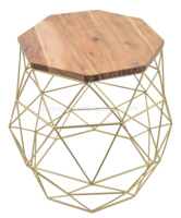Table basse en métal de haute qualité au design moderne doré pour le salon, meubles de maison, marque IHA