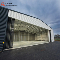 Hangar d'avion préfabriqué en structure métallique à grande portée, conception personnalisée, bâtiment de stockage d'avions