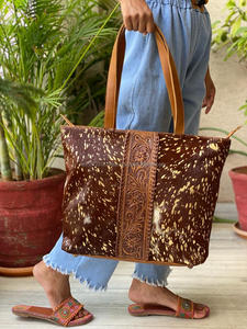Nuevo Bolso de Mano Tallado a Mano, Bolso Tote de Cuero Auténtico con Piel de Vaca, Bolsos Grandes, Gran Colección de Bolsos de Mujer - Product Image 5