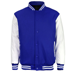High Quality Stylish Wholesales Custom Logo Men Wool Baseball Leather Sleeves Varsity <b>Jacket</b> New Latest Fashion Varsity <b>Jackets</b> - Product Image 2