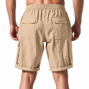Shorts de plage décontractés pour hommes, respirants, doux pour la peau, multi-poches, 5 pouces - Product Image 3