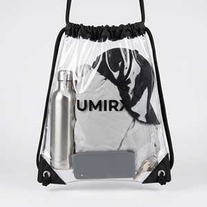 <b>Clear</b> Drawstring Bag Stadium Approved 12x12 <b>Clear</b> Cinch Bag Bulk Promotional Drawstring <b>Backpack</b> PVC Custom Logo Print - Product Image 3