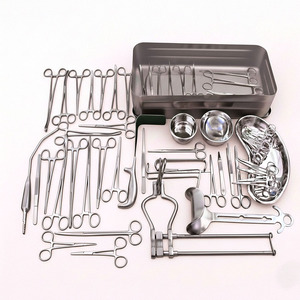 Juego de Instrumentos Quirúrgicos para Cesárea, 59 Piezas, Kit de Cesárea para Obstetricia y Ginecología, Instrumentos Manuales de Acero Inoxidable, Caja de Esterilización, Certificación CE - Product Image 1