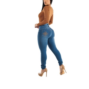 Nouvel Arrivage – Jean en Denim Décontracté Taille Haute Coupe Skinny Grande Taille Respirant Écologique pour Femme – Pantalon Long – Fournisseur BD - Product Image 1