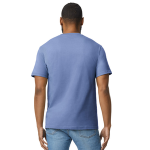เสื้อยืดผู้ชายไซส์กลาง น้ำหนัก 280 กรัม สีม่วง ผ้าฝ้ายพรีเมียม คอกลม แขนสั้น สวมใส่สบาย เหมาะสำหรับทุกวัน - Product Image 3