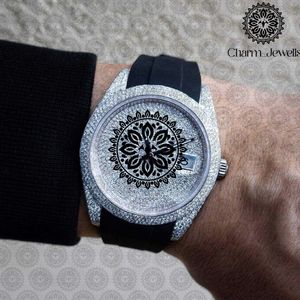 Charm Jewells Montre de sport pour homme, cadran de 40 mm, bracelet en acier inoxydable, boucle de 20 mm, mouvement mécanique, résistant à l'eau 10 bars, date automatique - Product Image 4