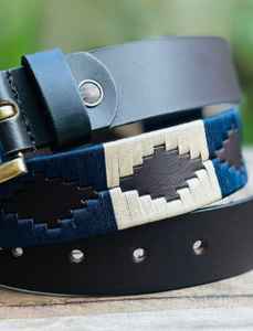 Ceinture tressée de luxe en cuir véritable RUB INTERNATIONAL avec boucle en strass, légère, de haute qualité, design bicolore - Product Image 3