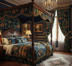 High Quality Vintage Garden Floral <b>Curtains</b> Dense Botanical Print 70% Light Blocking Custom Window Drapes <b>for</b> Living Room - Product Image 1