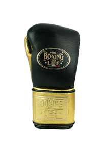 Gants de boxe personnalisés noir et or No Boxing No Life, pour entraînement professionnel, sparring, MMA, Muay Thai, Kickboxing, Fly Boxing - Product Image 1