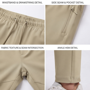 Pantalon de jogging en molleton de coton pour homme, coupe droite, taille à cordon, tissu doux et chaud, idéal pour la gym et les entraînements décontractés - Product Image 3