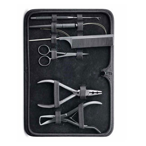 Kit d'outils professionnels en acier inoxydable pour extensions de cheveux, ensemble de pinces à perles pour l'installation d'extensions de cheveux I Link et Micro Ring - Product Image 3