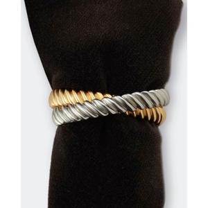 Anneaux de serviette en laiton élégants pour mariage, événement, dîner, décoration de table, porte-serviettes dorés faits à la main - Product Image 3