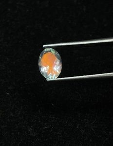 Piedra lunar arcoíris africana de corte ovalado, piedra lunar arcoíris de fuego naranja natural de corte ovalado. - Product Image 3