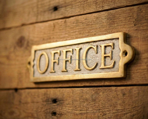 Brass Casting Office Door Sign with Vintage Style Letters Decorative <b>Name</b> <b>Plate</b> for Office Hotel and Home Entrance - Product Image 4