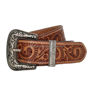 Cinturones de herramientas de cuero occidental para hombre retro tallados a mano personalizados al por mayor, cinturones y accesorios vintage de fabricantes - Product Image 1