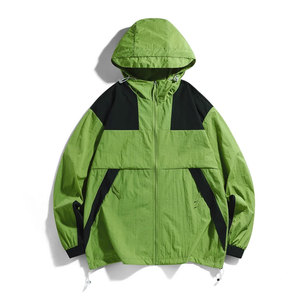 Chaquetas de senderismo casuales, impermeables y a prueba de viento para hombre, transpirables, con capucha, personalizadas, con cremallera completa. - Product Image 4