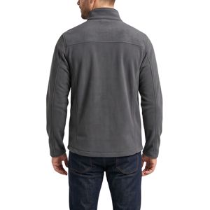 <b>Fleece</b> <b>Lined</b> Charcoal Textured Softshell <b>Jackets</b> Zippered Chest Pocket Thermal Mid Layer Heavy Outerwear <b>Jackets</b> - Product Image 2