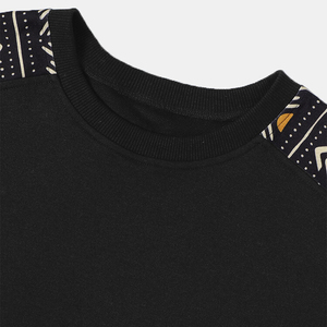 Men's Winter Solid Pattern Digital 100% Cotton Fleece Crew Neck Pullover Sweatshirt Front Logo Lined Design Breathable Quick Dry - Product Image 2